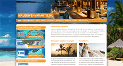 Desktop Screenshot of maledivenvakantie.nl